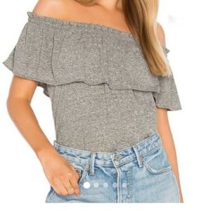 Current / Elliot off shoulder Ruffle tee shirt top size 1 small